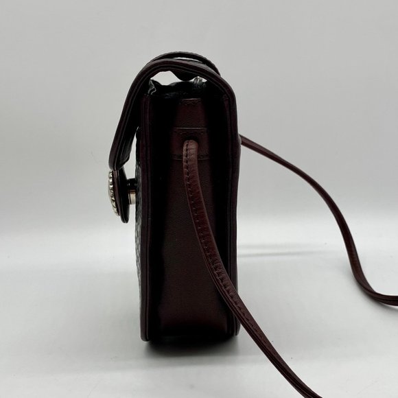 Brighton One World Brown Woven Leather Crossbody - Picture 4 of 12